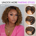 Weekly Special | Brown Highlight / Natural Black / Blonde Highlight Deep Curly Glueless 5x5 Closure Pre-Cut Lace Wig