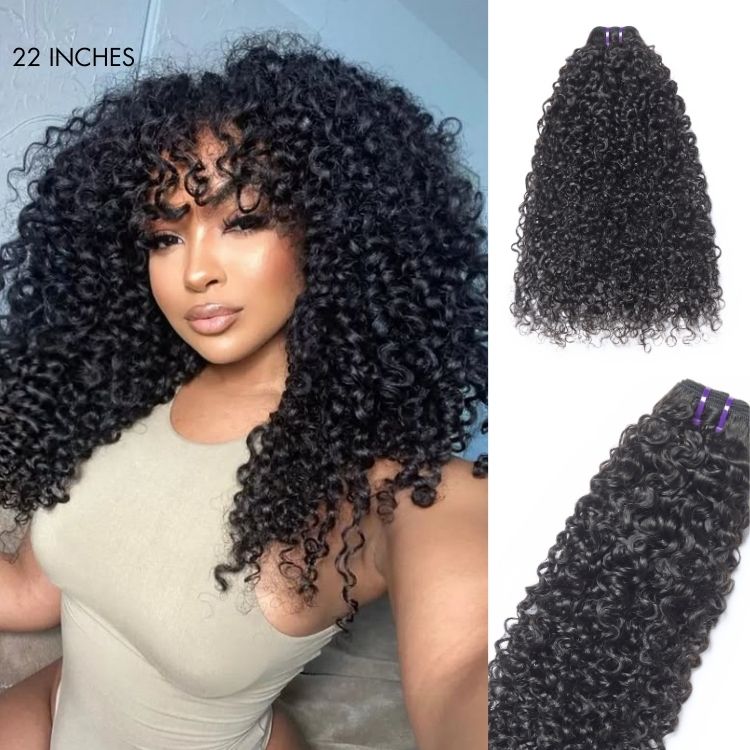 New Customers Only | Messy Burmese Curly Bundles 100% Virgin Human Hair Bundles 1pc / 3pcs
