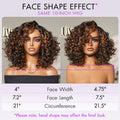 Effortless Elegance Copper Highlight / Natural Black Bouncy Curl Wig Minimalist HD Lace Glueless Wig Pre-Cut Lace
