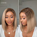 Luvme All-Day Comfort™ Wig Ash Blonde Blunt Cut Bob Glueless Minimalist HD Lace Short Bob Wig Pre-Cut Lace