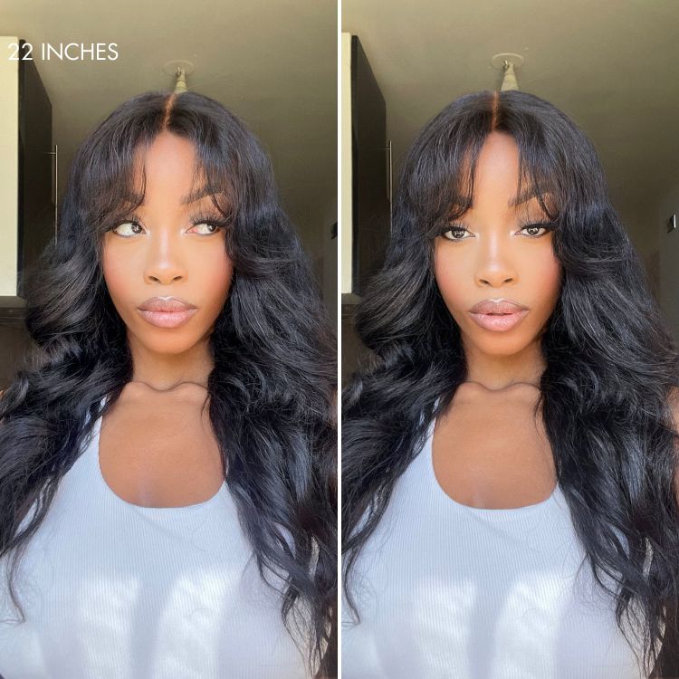 Weekly Special | Luvme All-Day Comfort™ Wig Loose Body Wave Glueless 7x6 Closure HD Lace Human Hair Wig with Bangs Pre-Cut Lace