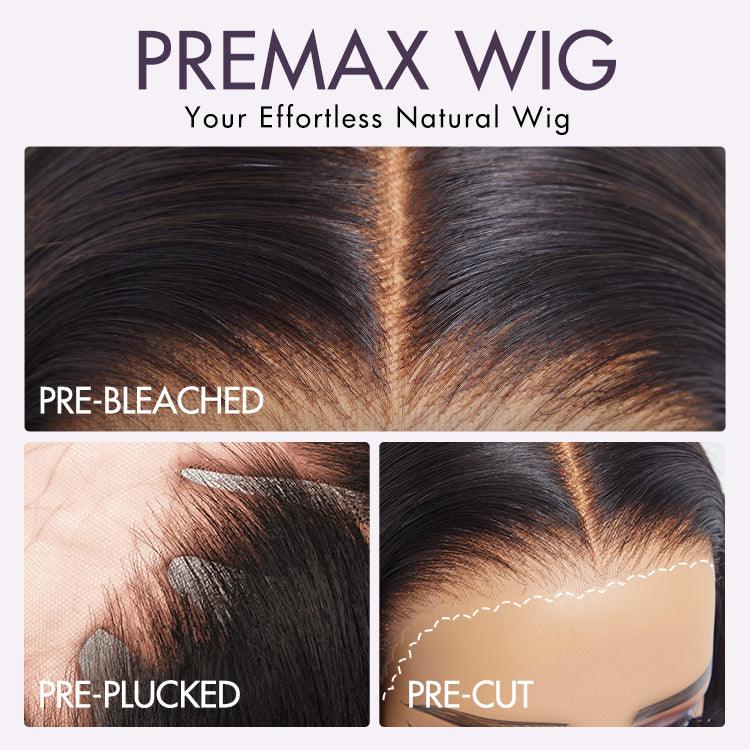 Exclusive Sale | PreMax Wigs | Super Natural Hairline Silky Straight Glueless 13x4 Frontal Lace Wig Human Hair Pre-Cut Lace