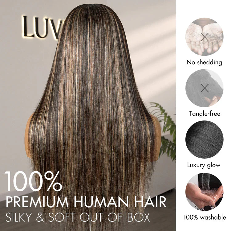 Exclusive Sale | PreMax Wigs | Super Natural Hairline Silky Straight Glueless 13x4 Frontal Lace Wig Human Hair Pre-Cut Lace