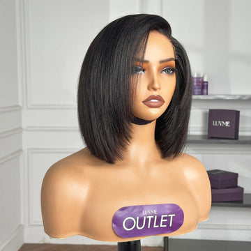 Special Deal| Layered Cut Yaki Straight Bob Glueless Minimalist HD Lace Bob Wig
