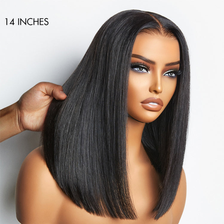 PreMax Wigs - Super Natural Hairline Silky Blunt Cut Bob Glueless 5x5 Closure Lace Wig