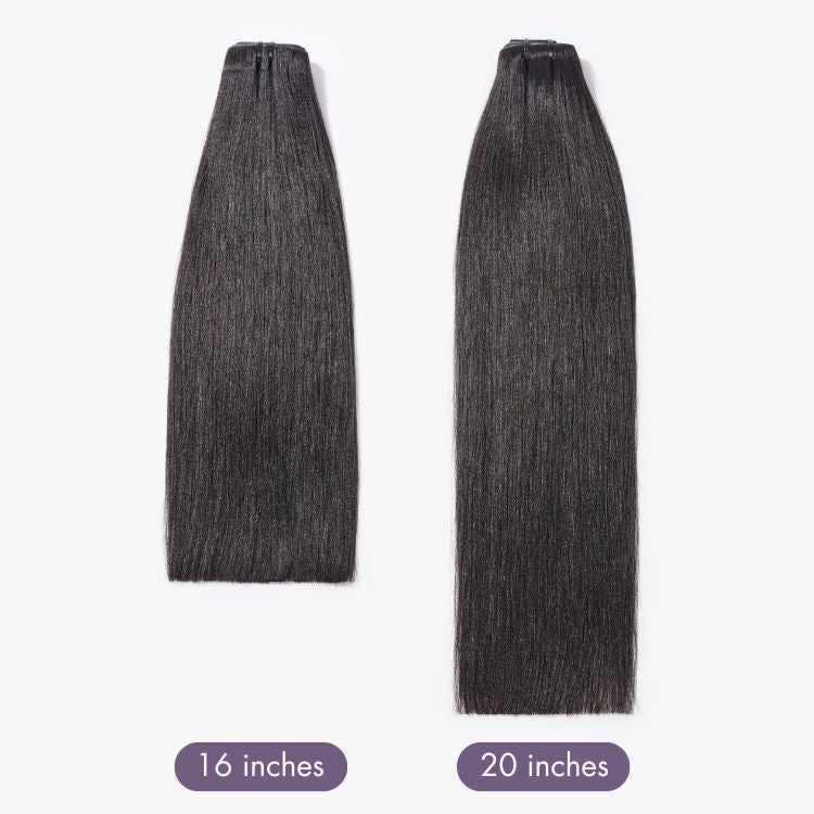 Luvme Too Easy Texture™ Yaki Straight Invisible Edge Clip in Hair Extensions Human Hair 110g 6pcs with Free Gift