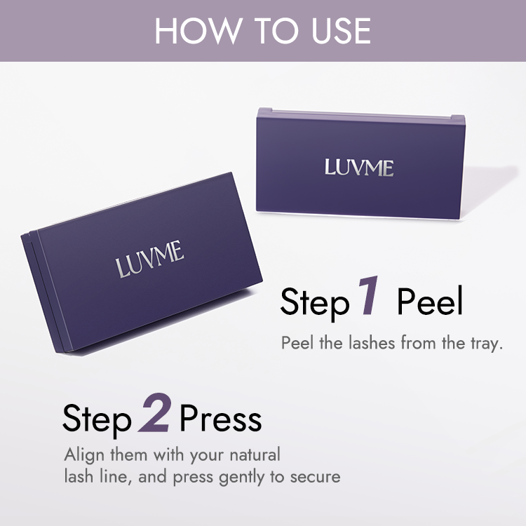 Luvme Self-Adhesive Eyelashes, No Glue Needed, 3-in-1 Multi-Style Pack