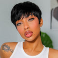 Exclusive Sale | Throw On & Go Short Cut with Bangs Wig Ultra Comfort Cotton Cap Glueless Wig Hair Loss Friendly - US Only
