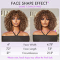 Beginner Friendly Ash Blonde Highlights Water Wave True Scalp Minimalist Lace Glueless Curly Wig with Bangs