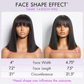 New Customers Only | Put On and Go Realistic Glueless Yaki Straight Bob with Bangs Minimalist Lace Wig 100% Human Hair