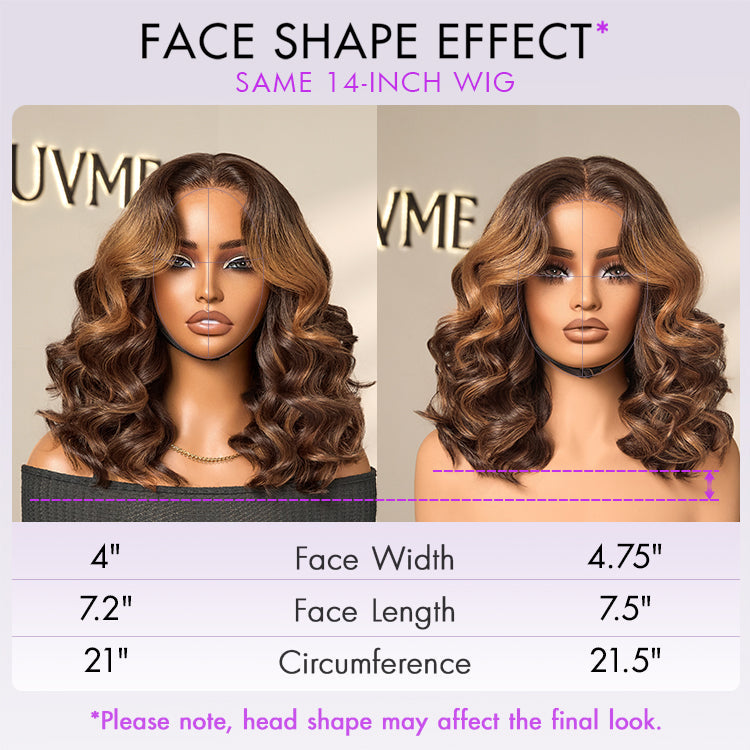 Luvme Hair 180% Density Elegant Brown Ombre Loose Wave Minimalist HD Lace Glueless Wig Pre-Cut Lace - US Only