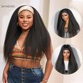 Luvme Too Easy Texture™ Wig 180% Density Kinky Straight Flexi-Fit Drawstring Glueless Headband Wig (Get Free Trendy Headbands)