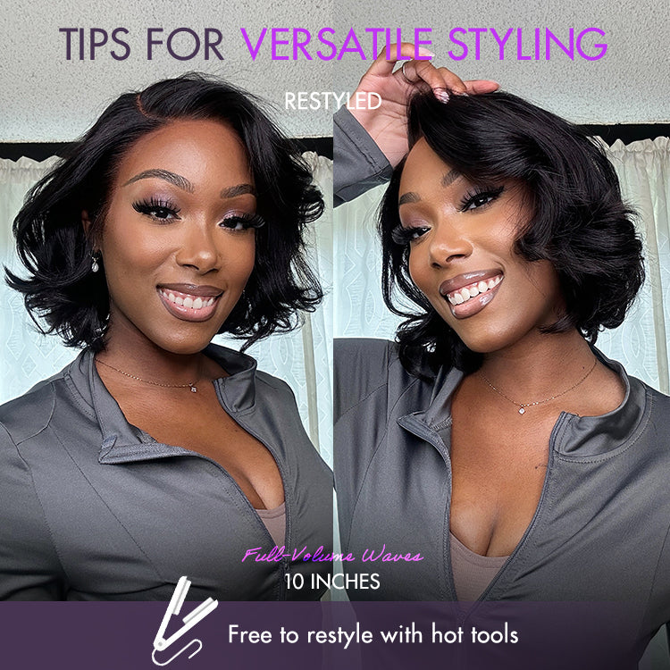 Limited Design | Toffee Brown Mix Blonde / Natural Black Layered Cut Glueless 5x5 Closure Lace Bob Wig