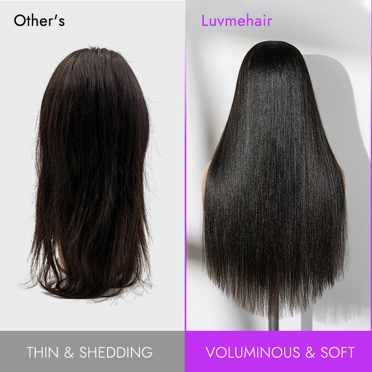 Luvme Too Easy Texture™ Wig 180% Density Yaki Straight Glueless Headband Wig Flexi-Fit Drawstring (Get Free Trendy Headbands)