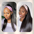 Luvme Too Easy Texture™ Wig 180% Density Yaki Straight Glueless Headband Wig Flexi-Fit Drawstring (Get Free Trendy Headbands)