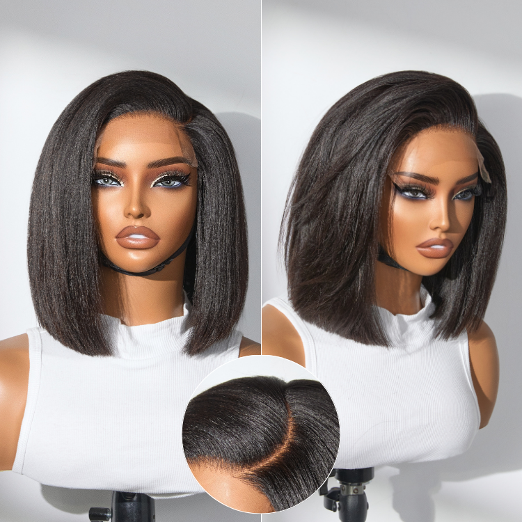 Ultra Natural Glueless Minimalist HD Lace C Part Bob Wig 100% Human Hair | Classic & Chic