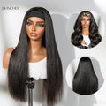 Luvme Too Easy Texture™ Wig 180% Density Kinky Straight Flexi-Fit Drawstring Glueless Headband Wig (Get Free Trendy Headbands)