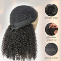 Luvme Too Easy Texture™ 3-In-1 Half Wig 180% Density Kinky Curly / Yaki Straight Glueless Flexi-Fit Drawstring Wig