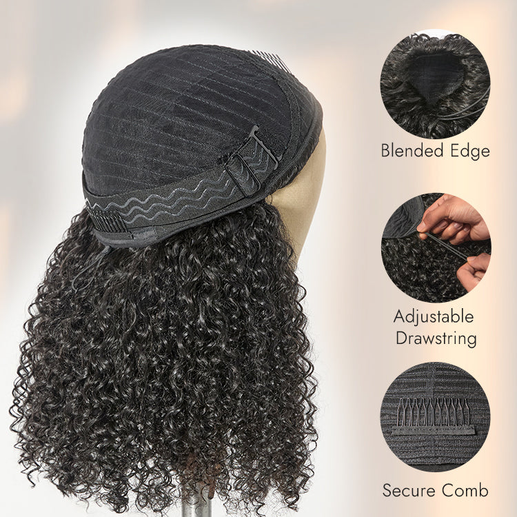 Tiktok Exclusive Deal | Luvme Too Easy Texture™ 3-In-1 Half Wig 180% Density Kinky Curly / Yaki Straight / Water Wave Glueless Flexi-Fit Drawstring Wig