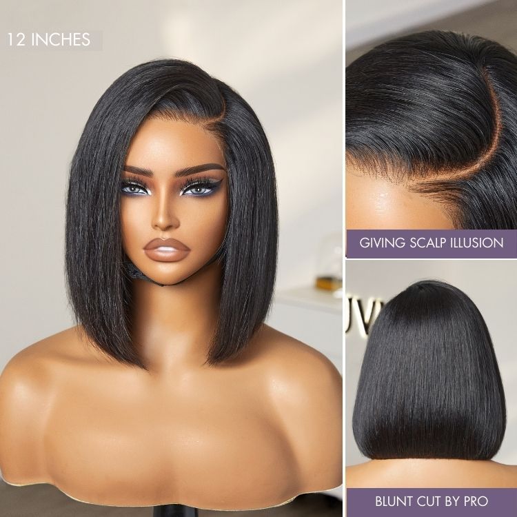 Weekly Special | Luvme All-Day Comfort™ Wig Blunt Cut Bob Glueless Minimalist HD Lace Short Human Hair Wig Pre-Cut Lace