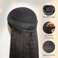 Luvme Too Easy Texture™ Wig 180% Density Yaki Straight Glueless Flexi-Fit Drawstring 3-In-1 Half Wig Human Hair