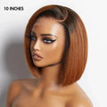 Ginger Ombre 13x4 Lace Front Glueless Blunt Cut Bob Human Hair Wig