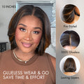 Limited Design | Blonde Highlights Glueless 5x5 Closure HD Lace Stacked Bob Wig | Large & Small Cap Size