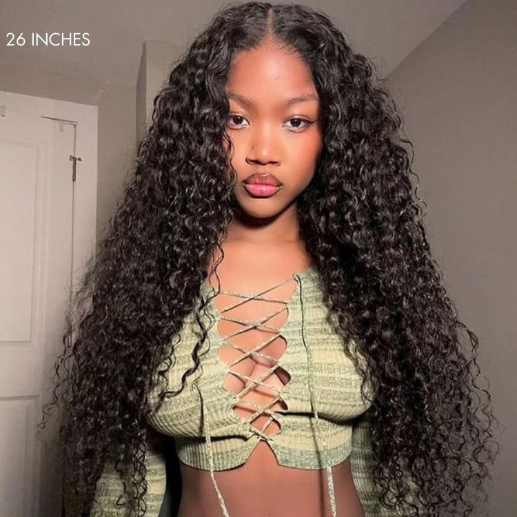 Special Deal | PreMax 180% / 250% 13x4 Water Wave Flexi-Fit Invisible Drawstring Fluffy Curly Glueless Wig Pre-Cut Lace