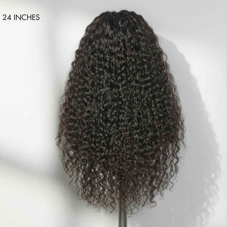 Tiktok Exclusive | PreMax 180% / 250% Density Water Wave Glueless Flexi-Fit Drawstring 13x4 Frontal Lace Fluffy Curly Wig Pre-Cut Lace