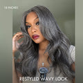 Luvme Hair 180% Density Salt and Pepper Straight Glueless Minimalist HD Lace T Part Grey Wig Pre-Cut Lace
