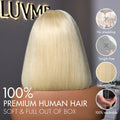 Easily Redyed 613 Blonde Blunt Cut Bob Wig Glueless Deep Middle Part 2x6 HD Lace Wig Pre-Cut Lace