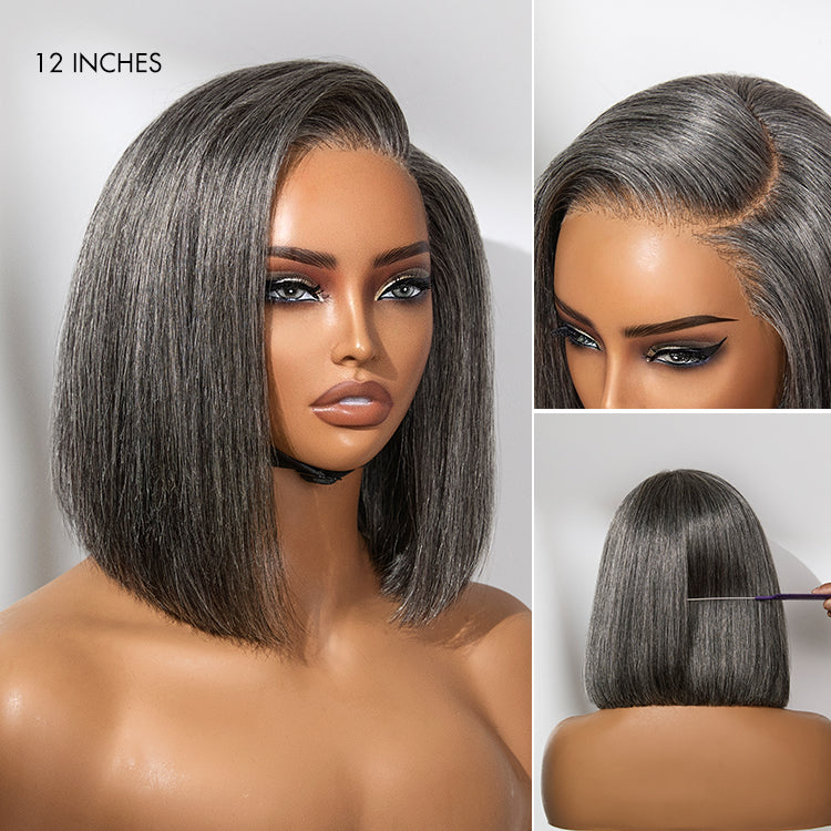 AiryFit™ Scalp Care Wigs | Silky Blunt Cut Bob Snugfit Glueless Minimalist HD Lace Short Wig Pre-Cut Lace  - US Only