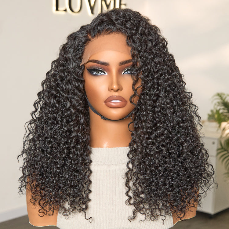 Water Wave Glueless 5x5 Closure Pre-Cut Lace Wet and Wavy Human Hair Wig Breathable Cap