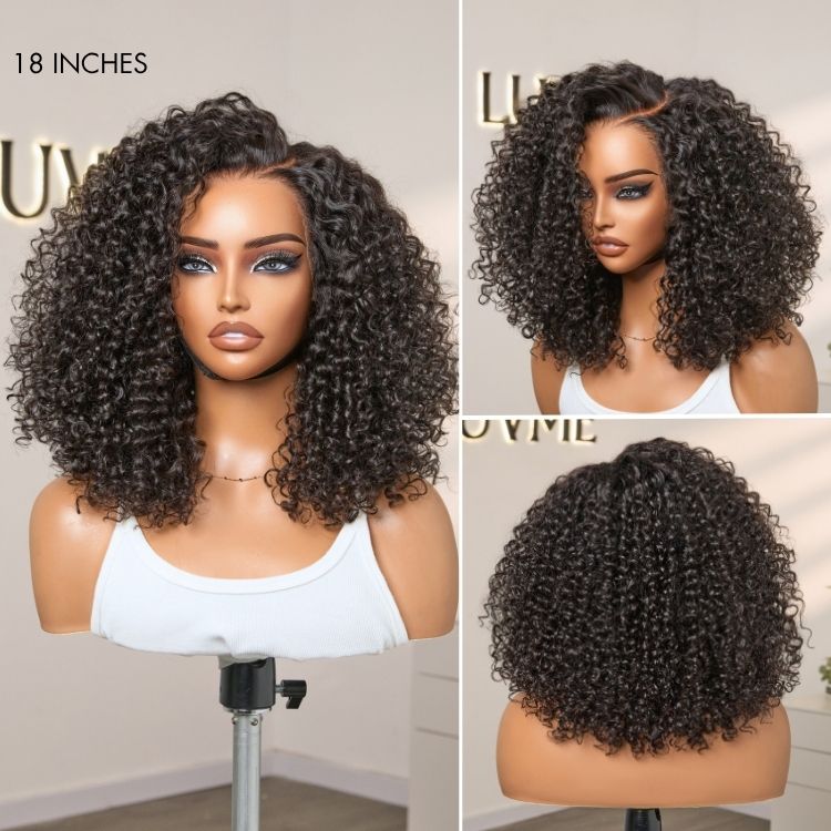 180% Density Face-Framing Trendy Curly Wig Glueless Ear-to-ear Wide T Lace Front Wig Human Hair Pre-Cut Lace