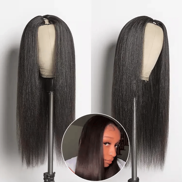 Exclusive Sale | Luvme Too Easy Texture 180% Density Yaki Straight Glueless V Part Flexi-Fit Drawstring Wig Beginner Friendly