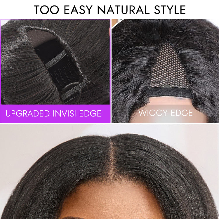 Exclusive Sale | Luvme Too Easy Texture 180% Density Yaki Straight Glueless V Part Flexi-Fit Drawstring Wig Beginner Friendly
