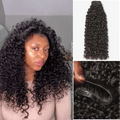 Luvme Too Easy Texture™ Messy Burmese Curly Invisible Edge Clip in Hair Extensions Human Hair 110g 6pcs with Free Gift