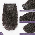 Luvme Too Easy Texture™ Messy Burmese Curly Invisible Edge Clip in Hair Extensions Human Hair 110g 6pcs with Free Gift