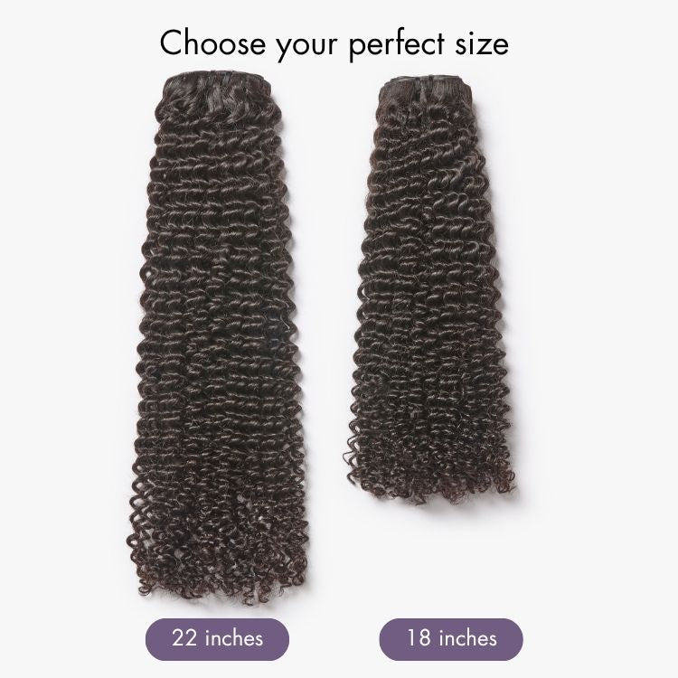 Luvme Too Easy Texture™ Kinky Curly Invisible Edge Clip in Hair Extensions Human Hair 110g 6pcs with Free Gift