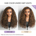 Luvme All-Day Comfort™ Wig PartingMax Brown Highlights Funmi Curly 7x6 Closure HD Lace Glueless Wig Pre Cut Lace