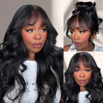 Exclusive Sale | Luvme All-Day Comfort™ Wig Loose Body Wave Glueless 7x6 Closure HD Lace Human Hair Wig with Bangs Pre-Cut Lace
