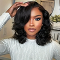 Exclusive Sale | Effortlessly Chic Layered Haircut Wavy Glueless HD Minimalist Lace Short Wig