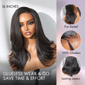 Weekly Special | Natural Look Yaki Texture Layered Bangs Bob Wig Glueless Minimalist HD Lace Human Hair Wig Pre-Cut Lace