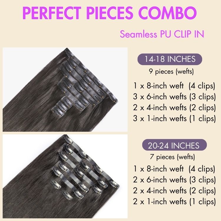 2 Packs Straight / Body Wave / Kinky Curly / Yaki Straight / Kinky Straight Clip in Hair Extensions with Free Gift