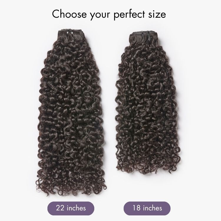 Body Wave / Messy Curly / Silky Straight / Yaki Straight / Kinky Curly Invisible Edge Clip in Hair Extensions Human Hair 110g 6pcs with Free Gift