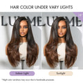 Get Free Wig | Luvme All-Day Comfort™ Wig 180% Density Ombre Brown Layered Light Yaki Straight Glueless 7x6 Closure HD Lace Human Hair Long Wig Pre-Cut Lace - US Only