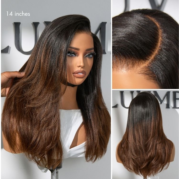 New Customers Only | Luvme All-Day Comfort™ Wig Layered Light Yaki Straight Glueless 7x6 Closure HD Lace Human Hair Wig Pre-Cut Lace