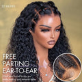 Exclusive Sale | PreMax 180% / 250% Density Water Wave Glueless Flexi-Fit Drawstring 13x4 Frontal Lace Fluffy Curly Wig Pre-Cut Lace