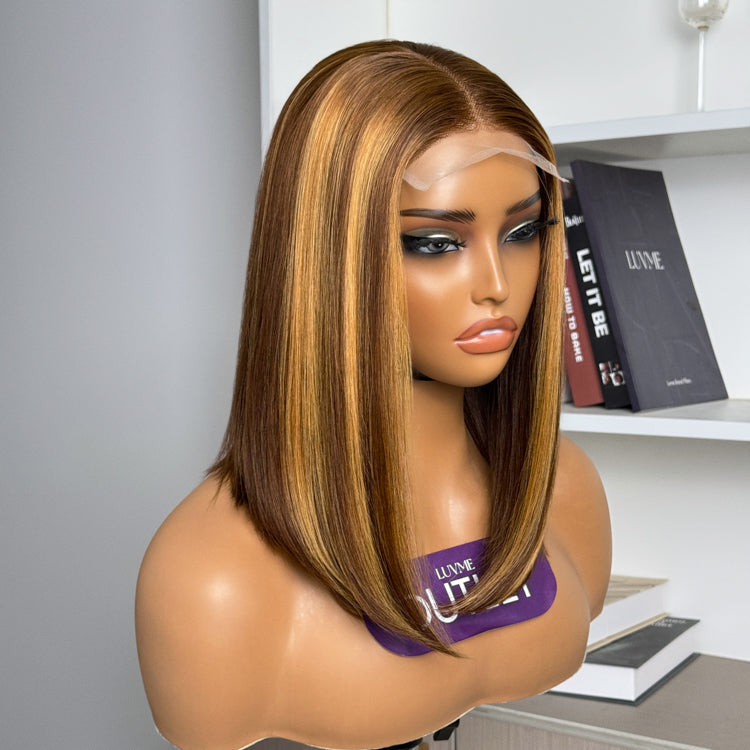 Special Deal | Glueless Sleek Piano Highlights 4x4 Closure Bob Wig 100% Human Hair  - US Only