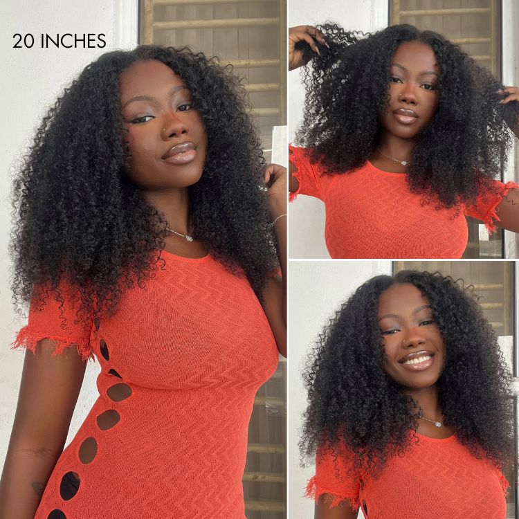 Tiktok Exclusive Deal | Luvme Too Easy Texture™ Wig 180% Density  Kinky Curly / Yaki Straight Glueless V Part Flexi-Fit Drawstring Wig